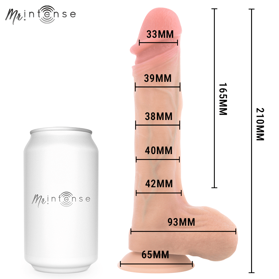 Dildo Bradley aus Silikon mit Vibration, Wärmefunktion und Fernbedienung 21 cm Ø 4,2 cm – Ansicht 9