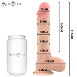 Dildo Bradley aus Silikon mit Vibration, Wärmefunktion und Fernbedienung 21 cm Ø 4,2 cm – Ansicht 9