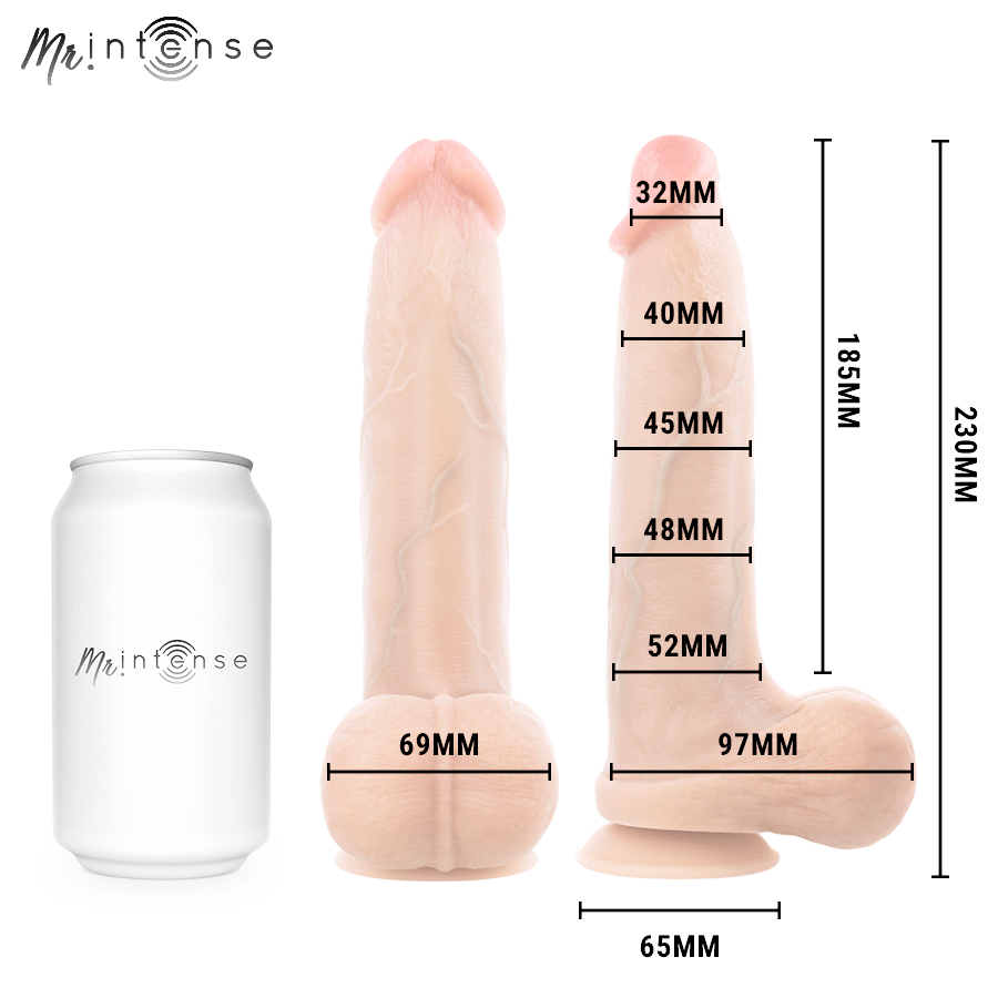 Dildo Bruce L aus Silikon mit Hoden 23 cm Ø 5,2 cm – Ansicht 5