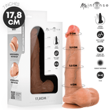 Dildo Bruce S aus Silikon mit Hoden 17,8 cm Ø 4 cm