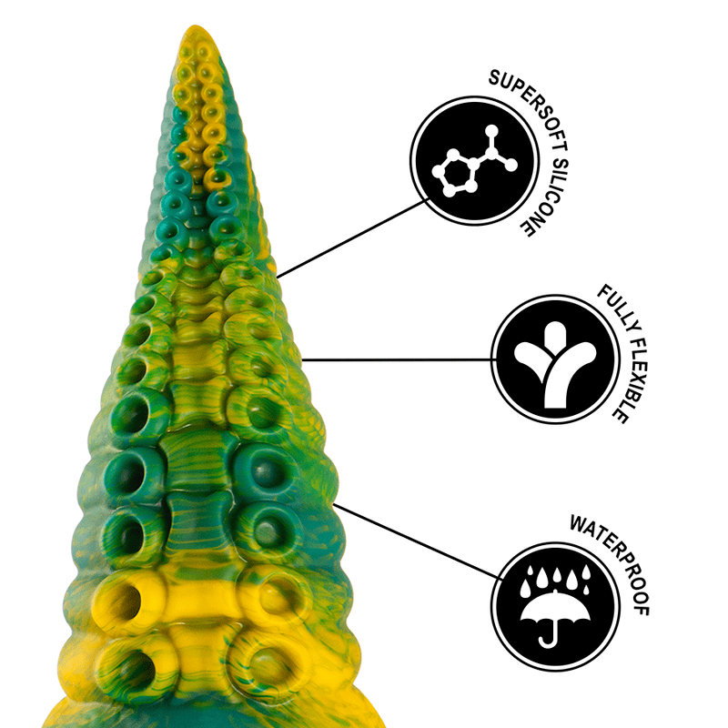 Dildo Cetus Grüner Tentakel- Grosse Blau 15 x 3,5 cm