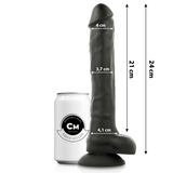 Dildo Cocksil Biegsam Schwarz 24 x 4,1 cm – Ansicht 2