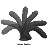 Dildo Cocksil Biegsam Schwarz 24 x 4,1 cm – Ansicht 3
