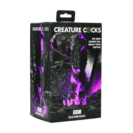 Dildo Creature Cocks Grim Silikon Schwarz und Violett 17,1 cm – Ansicht 2