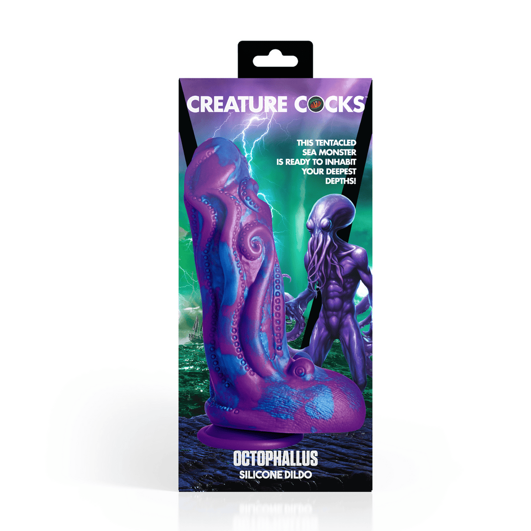 Dildo Creature Cocks Octophallus Silikon Violett und Blau 17,8 x Ø 6,1 cm – Ansicht 3