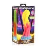 Dildo Creature Cocks Tenta-Glow nachtleuchtend Silikon Regenbogen 19,1 cm – Ansicht 2