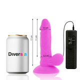 Dildo flexibel vibrierend Lila 17 x 3,3 cm – Ansicht 2