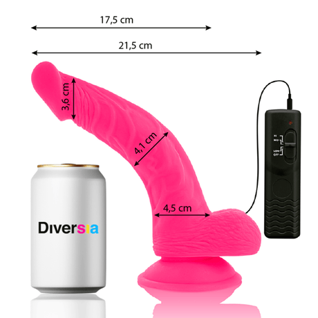 Dildo flexibel vibrierend Rosa 21,5 x 4,5 cm