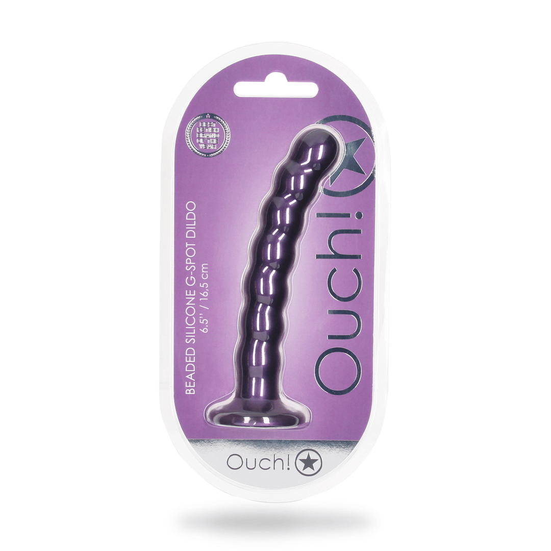 Dildo Ouch G-Punkt aus Silikon mit Perlen in zwei Farben 16,4 x Ø 2,5 cm – Ansicht 9