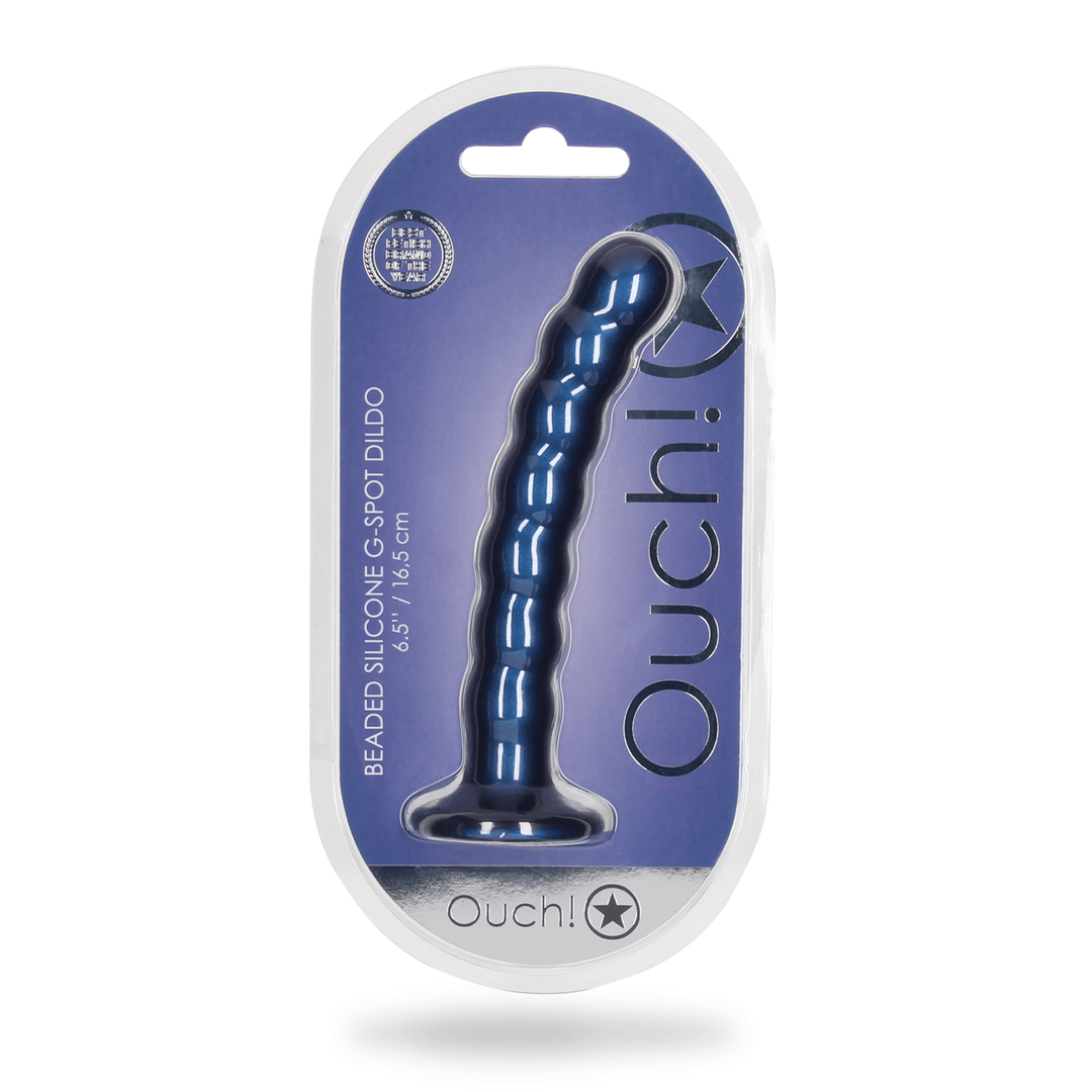 Dildo Ouch G-Punkt aus Silikon mit Perlen in zwei Farben 16,4 x Ø 2,5 cm – Ansicht 2