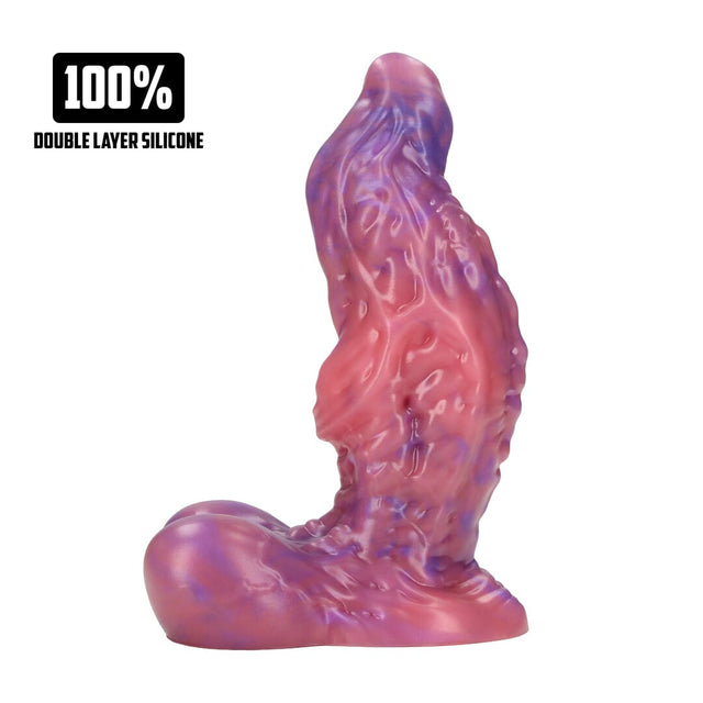 Dildo Galactic Ravager aus Silikon Rosa-Violett 17 x Ø 6,5 cm