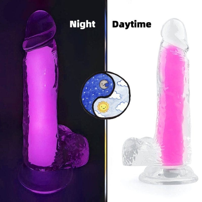 Dildo Glow Rosa 15 x 4,5 cm