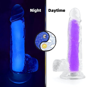 Dildo Glow Violett 15 x 4,5 cm