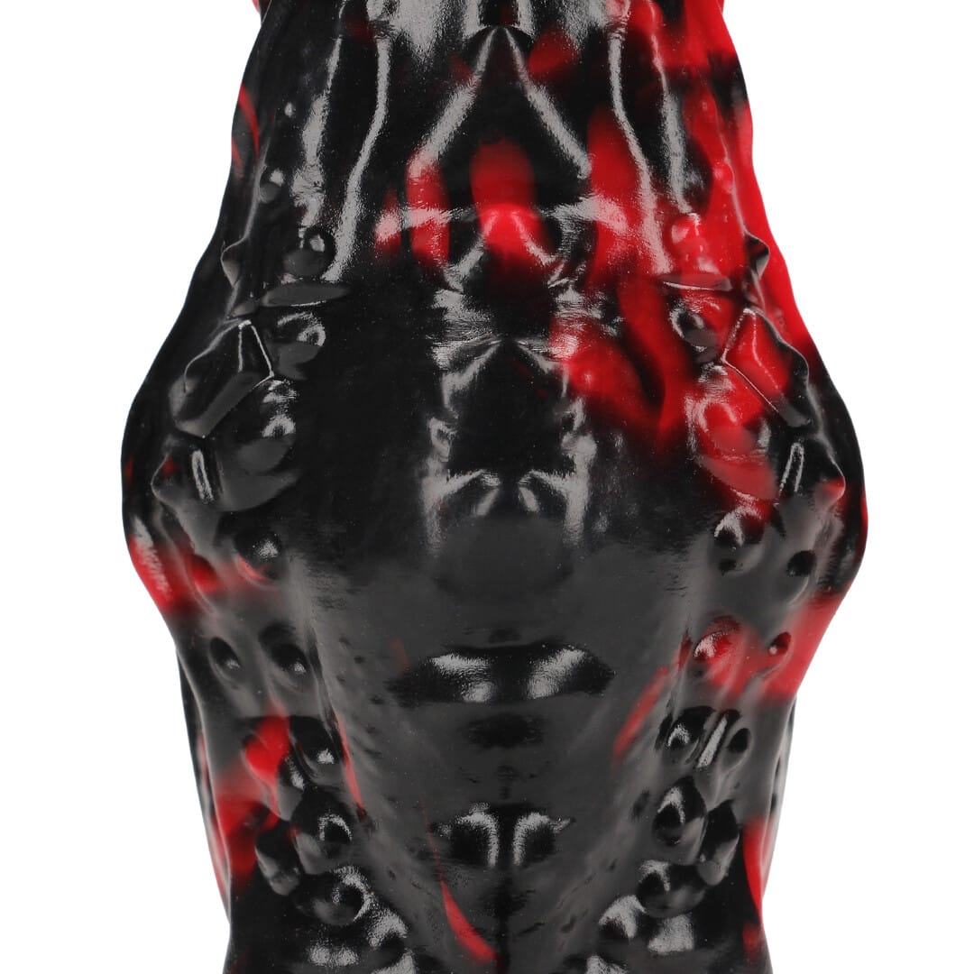 Dildo Hell Night Fiend aus Silikon Schwarz-Rot 18 x Ø 6,5 cm – Ansicht 5