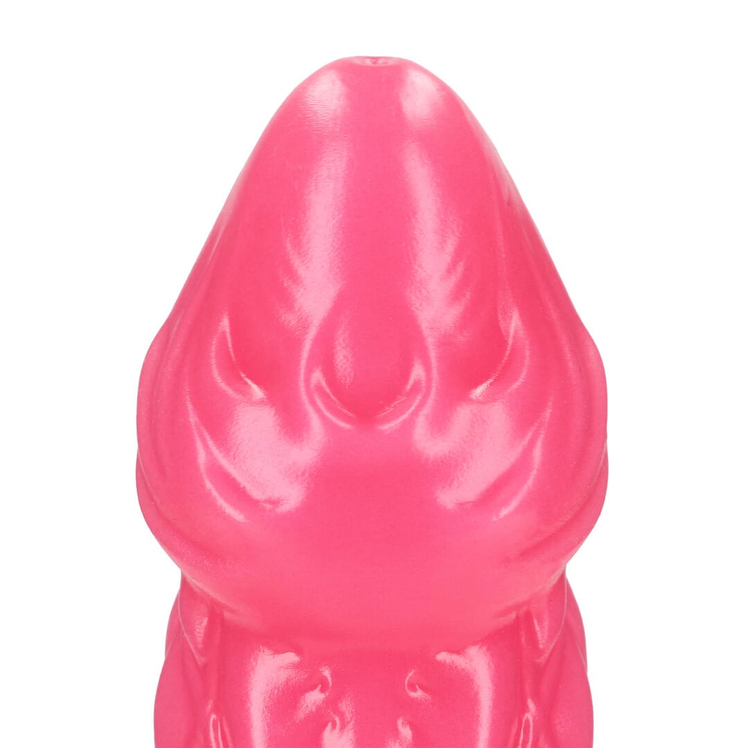 Dildo Imp Demon aus Silikon Rosa-Weiß 18,5 x Ø 5 cm – Ansicht 6