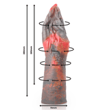 Dildo Lilith Böser Dämon L Blau 26,5 x 7 cm