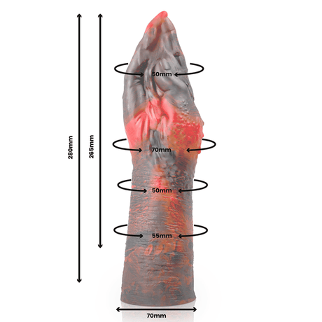 Dildo Lilith Böser Dämon L Blau 26,5 x 7 cm