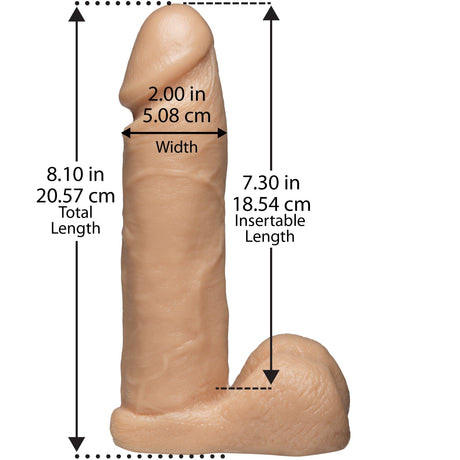 Dildo mit Hoden natur 20,5 x 5 cm