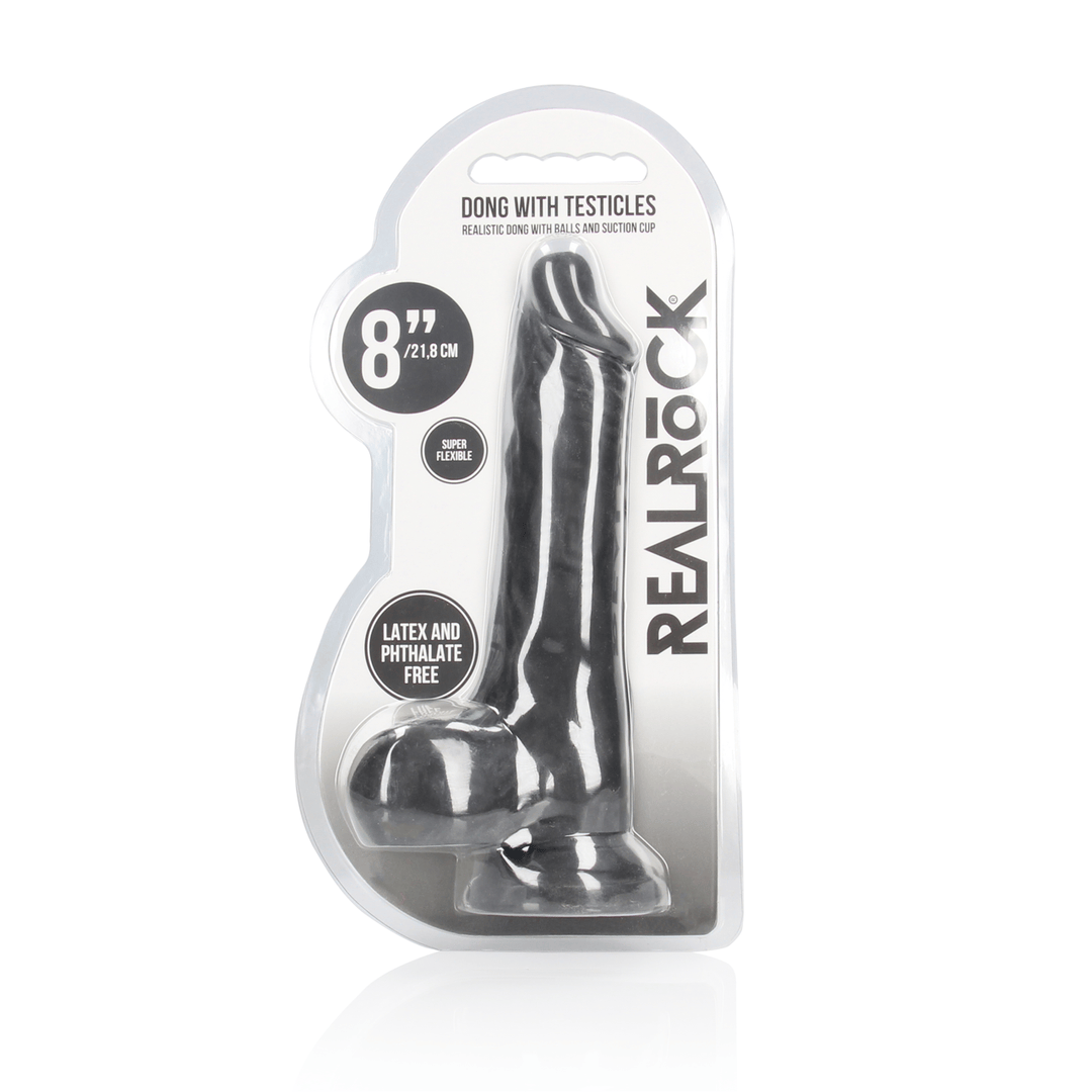 Dildo mit Hoden Schwarz 16 x Ø 4,2 cm – Ansicht 2