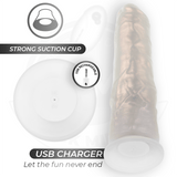 Dildo mit Saugnäpfen Lichtern und Vibration mit Fernbedienung Weiss Weiß 19,5 cm
