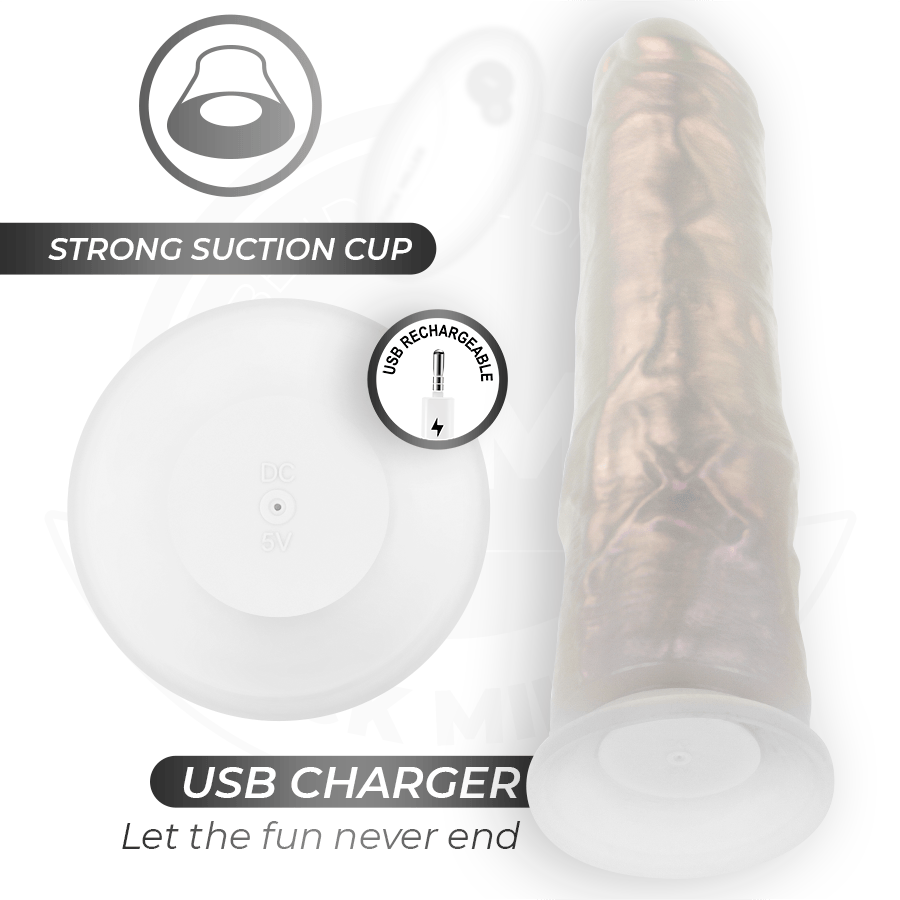 Dildo mit Saugnäpfen Lichtern und Vibration mit Fernbedienung Weiss Weiß 20,5 cm