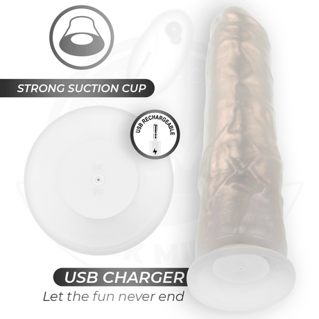 Dildo mit Saugnäpfen Lichtern und Vibration mit Fernbedienung Weiss Weiß 20,5 cm