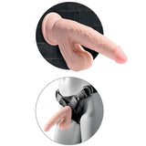 Dildo mit schwingenden Hoden Helle Haut 17,8 cm – Ansicht 4