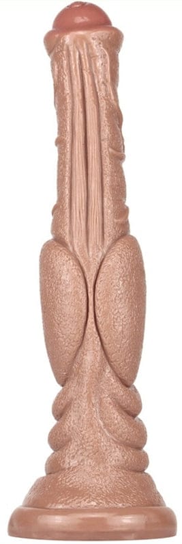 Dildo Monster Dog lang 26 x 6cm Hellbraun