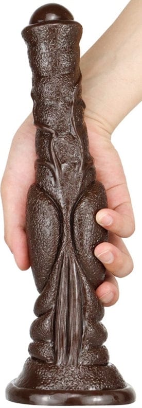 Dildo Monster Dog Long 26 x 6cm Dunkelbraun