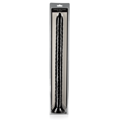Dildo Ouch Anal Snake gedreht aus PVC Schwarz 50 x Ø 3,6 cm – Ansicht 2