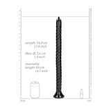 Dildo Ouch Anal Snake gedreht aus PVC Schwarz 50 x Ø 3,6 cm – Ansicht 3