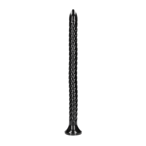 Dildo Ouch Anal Snake gedreht aus PVC Schwarz 50 x Ø 3,6 cm
