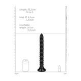 Dildo Ouch Anal Snake geschuppt aus PVC Schwarz 30 x Ø 3,4 cm – Ansicht 3
