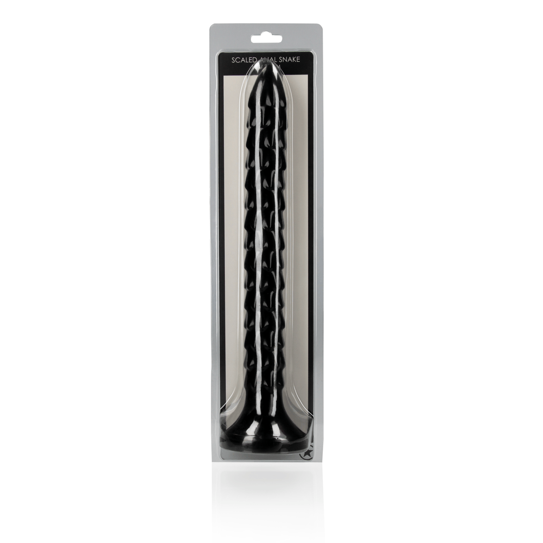 Dildo Ouch Anal Snake geschuppt aus PVC Schwarz 30 x Ø 3,4 cm – Ansicht 2
