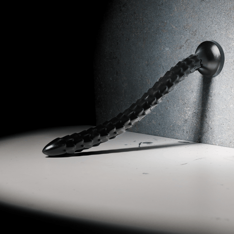 Dildo Ouch Anal Snake geschuppt aus PVC Schwarz 40 x Ø 3,4 cm – Ansicht 3