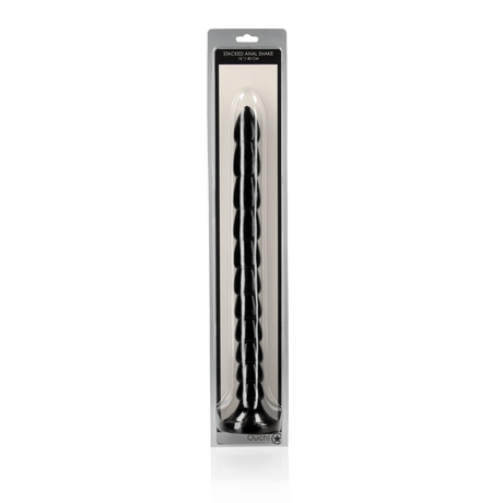 Dildo Ouch Anal Snake gestapelt aus PVC Schwarz 40 x Ø 3,5 cm – Ansicht 2