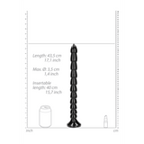 Dildo Ouch Anal Snake gestapelt aus PVC Schwarz 40 x Ø 3,5 cm – Ansicht 3