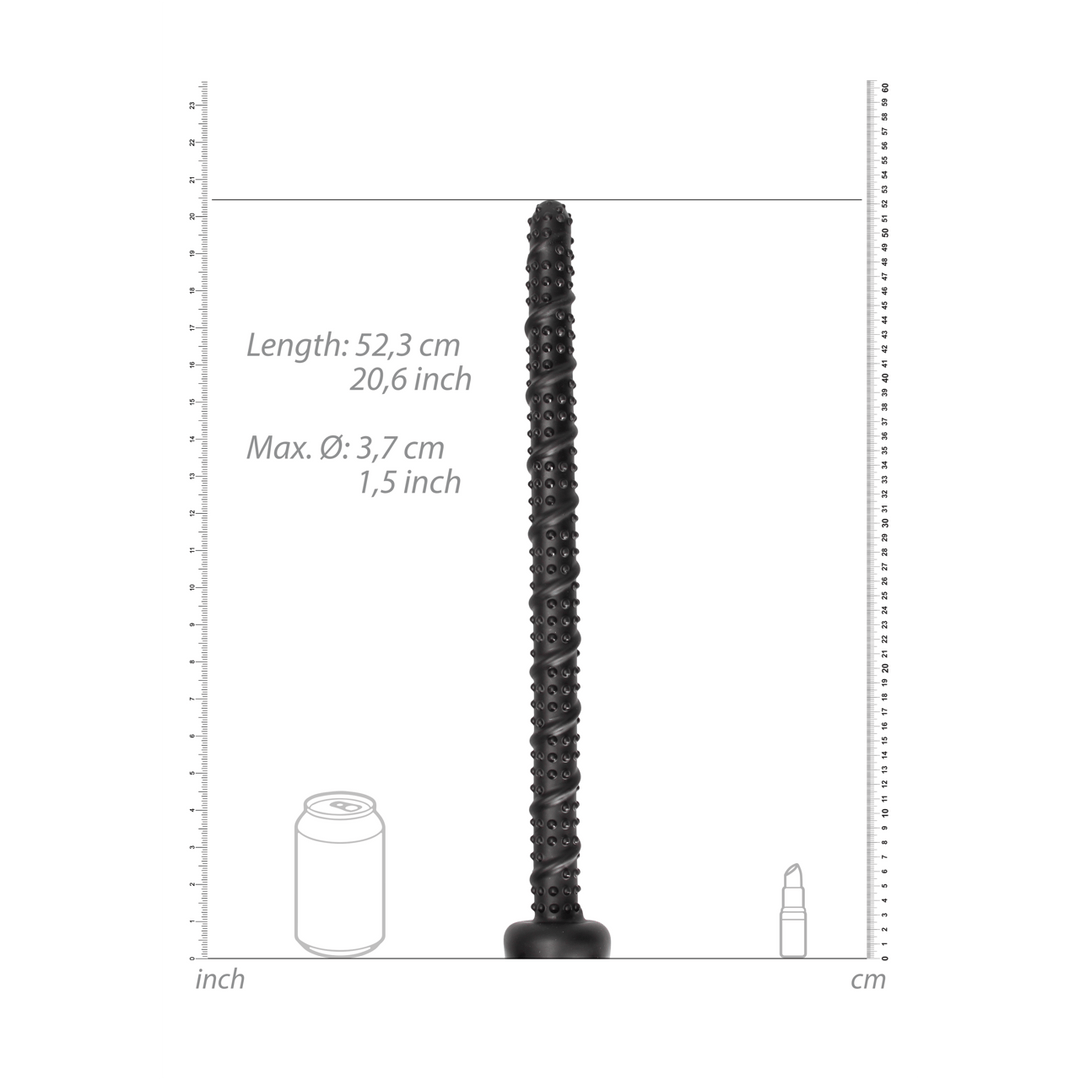 Dildo Ouch Ass Snake texturiert aus PVC Schwarz 51 x Ø 3,7 cm – Ansicht 3