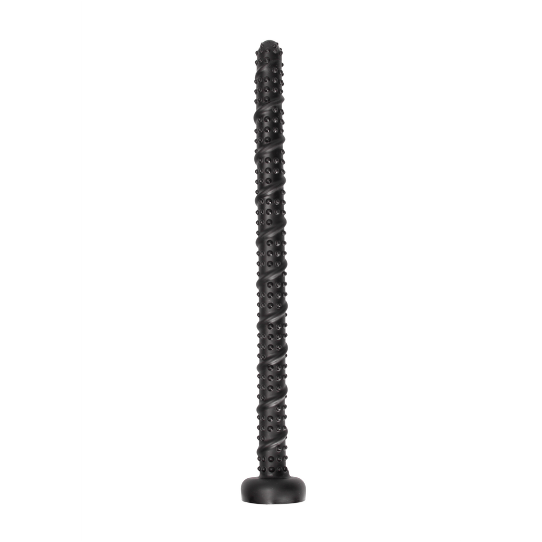 Dildo Ouch Ass Snake texturiert aus PVC Schwarz 51 x Ø 3,7 cm