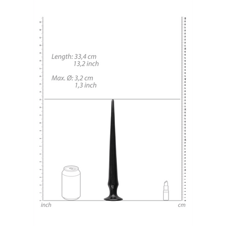 Dildo Ouch Ass Spike aus PVC Schwarz 32 x Ø 3,2 cm – Ansicht 3