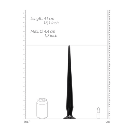 Dildo Ouch Ass Spike aus PVC Schwarz 40 x Ø 4,4 cm – Ansicht 3