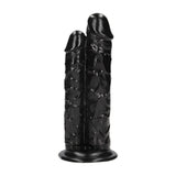 Dildo Ouch Double Titan mit zwei Schäften aus PVC Schwarz 24,5 x 8,9 cm – Ansicht 4