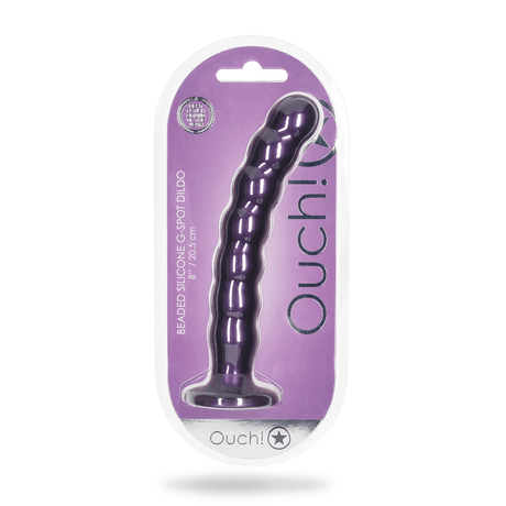 Dildo Ouch G-Punkt aus Silikon mit Perlen in vier Farben 20,4 x Ø 3,1 cm – Ansicht 16