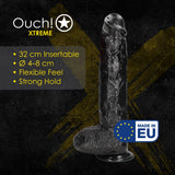 Dildo Ouch Realistic Giant aus PVC Schwarz 32 x Ø 8 cm – Ansicht 5