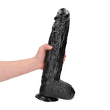 Dildo Ouch Realistic Giant aus PVC Schwarz 32 x Ø 8 cm – Ansicht 7