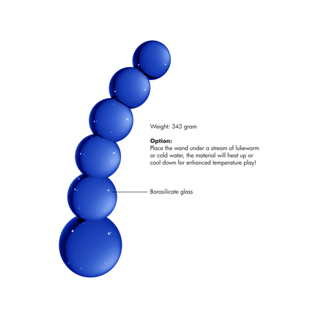 Dildo Planets Glas Blau 13,5 x Ø 4,3 cm – Ansicht 7
