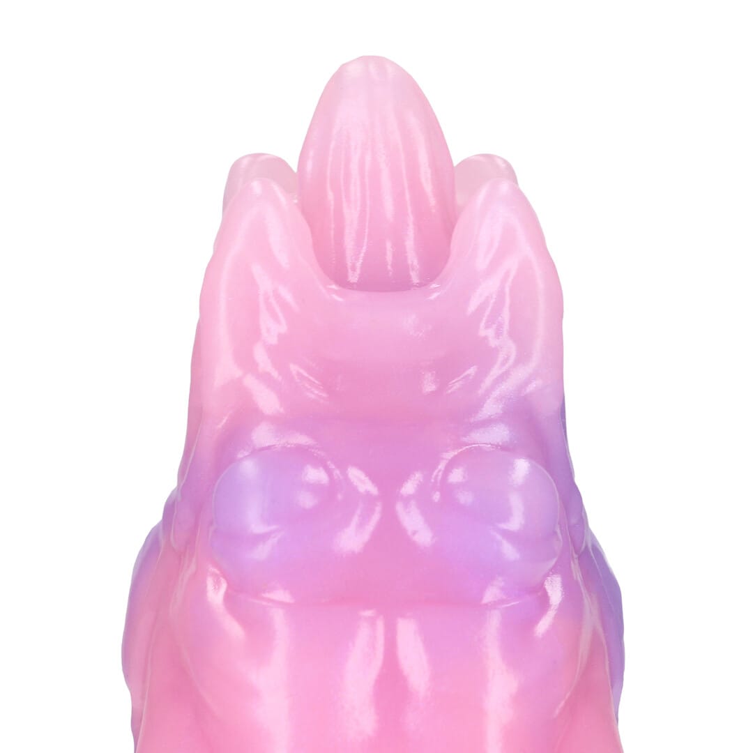 Dildo Rainbow Invader aus Silikon Rosa-Blau-Orange 19 x Ø 6 cm – Ansicht 6