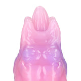 Dildo Rainbow Invader aus Silikon Rosa-Blau-Orange 19 x Ø 6 cm – Ansicht 6