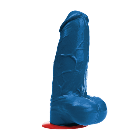 Dildo Realistischer Freyr XL mit Hoden Blau 21 x 9 cm
