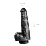 Dildo realistischer Gönner schwarz 23,5 x 5,8 cm